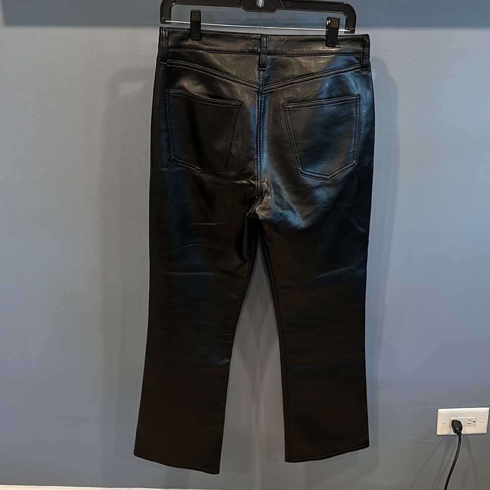 Agolde Recycled Leather Fitted 90's in Detox size 28 Excellent Condition - Picture 7 of 10